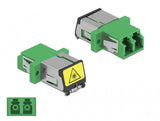 DeLOCK 86897 fiber adapter LC/LC 1 stk Grøn