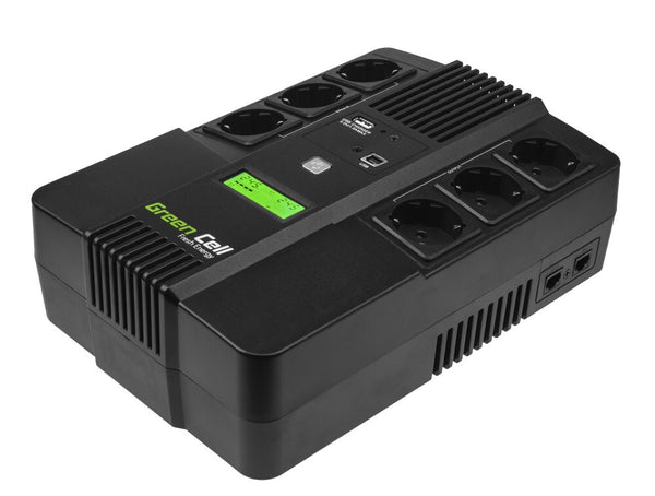 Green Cell AiO 800VA LCD UPS-enhed Interaktivt indgangsstik 0,8 kVA 480 W 6 AC stikkontakt(er)