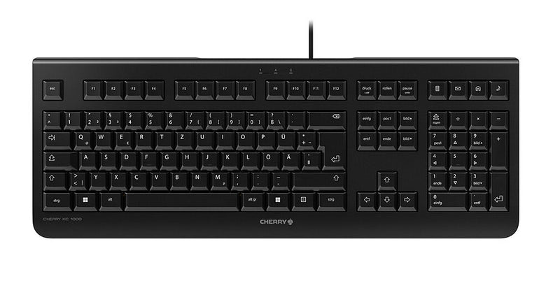 CHERRY KC 1000 tastatur Hjemme/kontor USB QWERTY Portugisisk Sort
