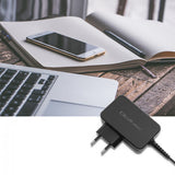 Qoltec 51024 oplader til mobil enhed Universel Sort Vekselstrøm Hurtig opladning Indendørs
