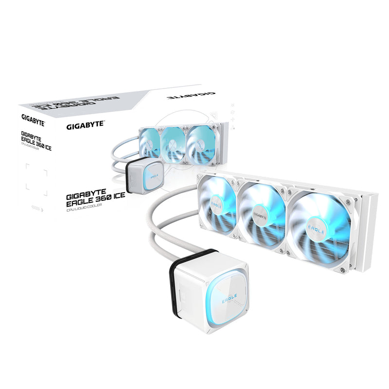 GIGABYTE EAGLE 360 ICE Processor Alt-i-en væskekøler 12 cm Hvid 4 stk