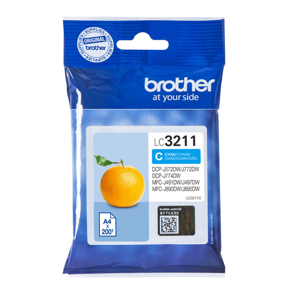 Brother LC3211C blækpatron 1 stk Original Standard udbytte Blå