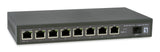 LevelOne GEP-0925 netværksswitch Ikke administreret 2.5G Ethernet (100/1000/2500) Strøm over Ethernet (PoE) Sort