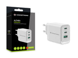 Conceptronic ALTHEA21W65 oplader til mobil enhed Universel Hvid Vekselstrøm Hurtig opladning Indendørs