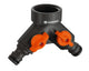 Gardena Twin-Tap Connector Sort, Orange 1 stk