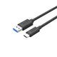 UNITEK C14103BK-1.5M USB-kabel USB 3.2 Gen 1 (3.1 Gen 1) 1,5 m USB A USB C Sort