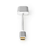 Nedis CCTB64480AL02 videokabel adapter 0,2 m USB Type-C DisplayPort Sølv