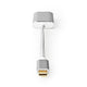 Nedis CCTB64480AL02 videokabel adapter 0,2 m USB Type-C DisplayPort Sølv