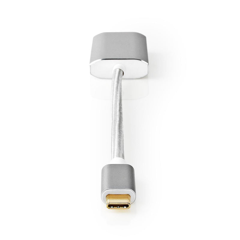 Nedis CCTB64480AL02 videokabel adapter 0,2 m USB Type-C DisplayPort Sølv