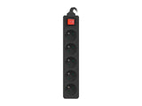 Lanberg PS1-05E-0300-BK stikdåse 3 m 5 AC stikkontakt(er) Indendørs Hvid