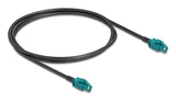DeLOCK 90680 koaxial kabel 1 m HSD Z Sort, Blå