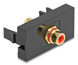 DeLOCK Easy 45 stikkontakt 2 x RCA Sort, Rød