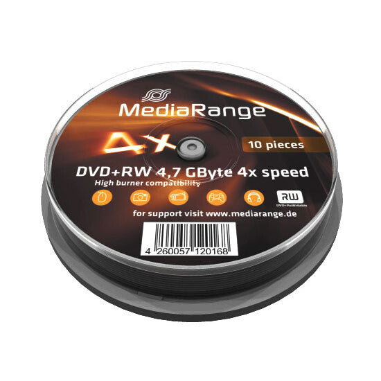 MediaRange MR451 tom DVD 4,7 GB DVD+RW 10 stk