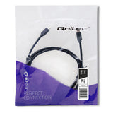 Qoltec 52350 USB-kabel USB 3.2 Gen 1 (3.1 Gen 1) 1,4 m USB C 5 Gbit/sek. Sort