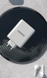 DUDAO A140 140W GaN Adapter Universel Hvid Vekselstrøm Hurtig opladning Indendørs
