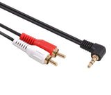 Maclean MCTV-824 lydkabel 1 m 2 x RCA 3.5mm Sort, Rød, Hvid