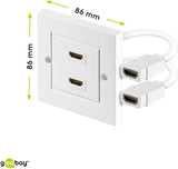 Goobay 51723 stikkontakt 2 x HDMI Hvid