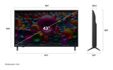 LG UHD 43UA74006LB 109,2 cm (43") 4K Ultra HD Smart TV Wi-Fi Sort