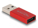 DeLOCK 60044 kabel kønsskifter USB C USB A Rød