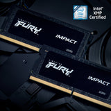 Kingston Technology FURY 32 GB 6000 MT/s DDR5 CL38 SODIMM (sæt med 2) Impact XMP