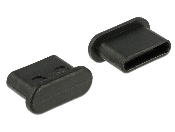 DeLOCK 64014 dækning af sokkel USB Type-C Sort 10 stk