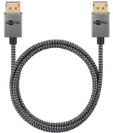 Goobay 77444 DisplayPort kabel 1 m Sort, Sølv