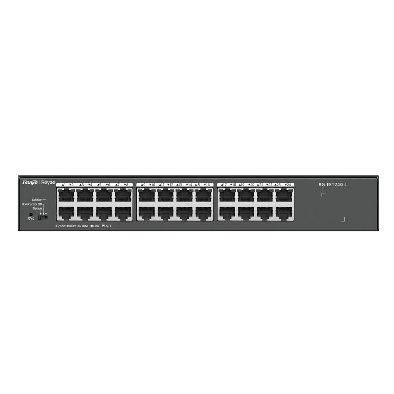 Ruijie Networks RG-ES124G-L netværksswitch Ikke administreret L2 Gigabit Ethernet (10/100/1000) Sort