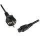 StarTech.com PXTNB3SEU1M el-ledning Sort 1 m CEE7/7 C5 forbinder