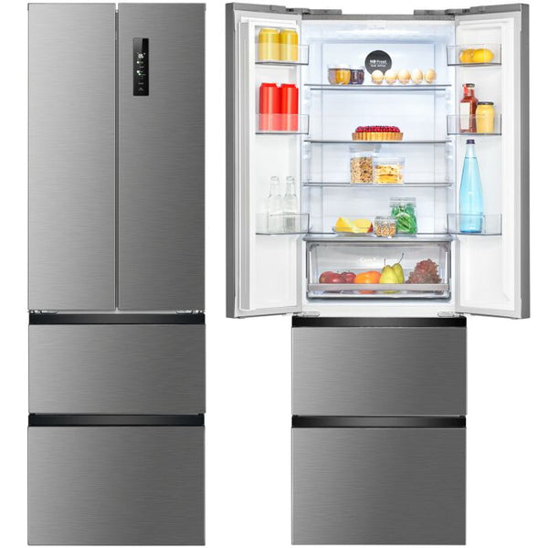 Bomann KG 7354 IX side-by-side køle-fryseskab Fritstående 400 L Rustfrit stål