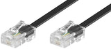 Goobay 50256 telefonkabel 6 m Sort