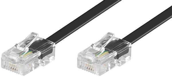 Goobay 50256 telefonkabel 6 m Sort