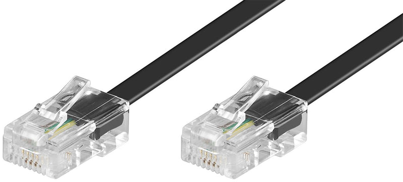 Goobay 50256 telefonkabel 6 m Sort
