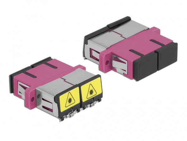 DeLOCK 86896 fiber adapter SC/SC 1 stk Violet