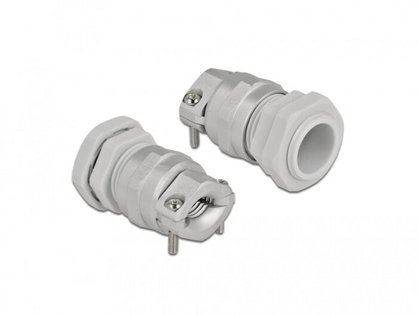 DeLOCK 60356 kabelforskruning Grå Metal, Plast 1 stk