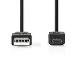 Nedis CCGB60500BK30 USB-kabel USB 2.0 3 m USB A Micro-USB B 0,48 Gbit/sek. Sort