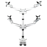 StarTech.com ARMQUADPS skærmbeslag og -stativer 68,6 cm (27") Skrivebord Sølv