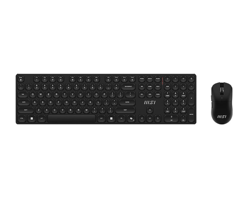 MSI FORGE K210 WIRELESS COMBO tastatur Mus inkluderet Hjemme/kontor USB Sort