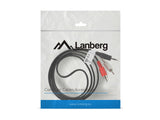 Lanberg CA-MJRC-10CC-0015-BK lydkabel 1,5 m 3.5mm 2 x RCA Sort