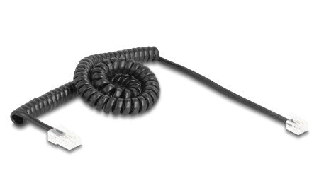 DeLOCK 88480 telefonkabel 3 m Sort