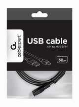 Gembird 0.3m USB 2.0 A/mini-USB M USB-kabel 0,3 m USB A Micro-USB A Grå