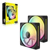 Corsair CO-9051028-WW Computerkølesystem Computerkabinet Ventilator 14 cm Sort 2 stk