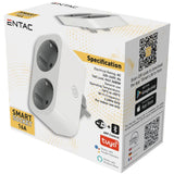 Entac ES-DSA-WIBLE strømstik adapter Hvid