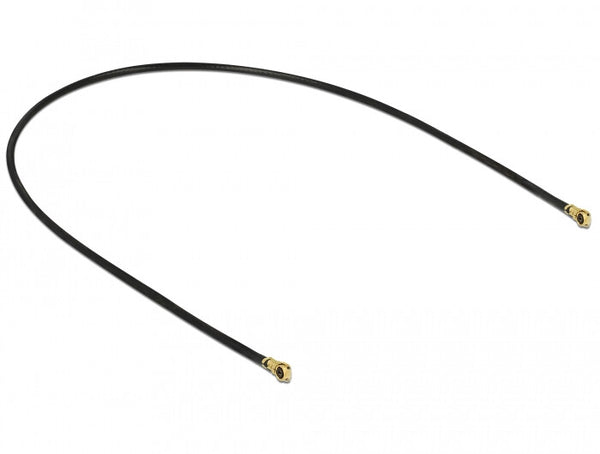 DeLOCK 89643 koaxial kabel 1.13 0,5 m MHF IV/ HSC MXHP32 Sort, Guld