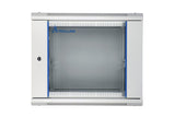 Extralink Cabinet rack EX.8574 400mm 600mm 450 mm hanging Openable 19'' 9U Vægmonteret stativ Grå