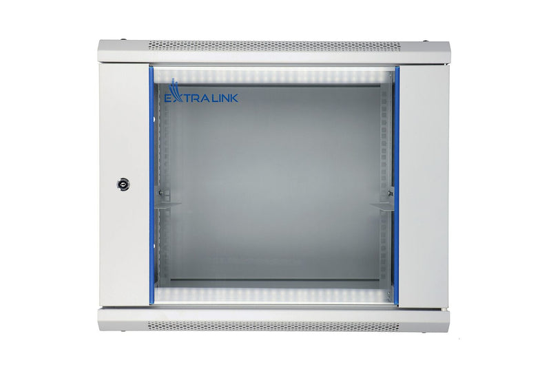 Extralink Cabinet rack EX.8574 400mm 600mm 450 mm hanging Openable 19'' 9U Vægmonteret stativ Grå