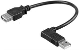 Goobay 95705 USB-kabel USB 2.0 0,3 m USB A 0,48 Gbit/sek. Sort