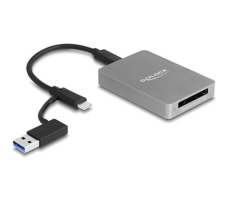 DeLOCK 91008 kortlæser USB 3.2 Gen 1 (3.1 Gen 1) Type-C Grå