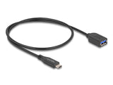 DeLOCK 60568 USB-kabel USB 3.2 Gen 2 (3.1 Gen 2) 0,5 m USB C USB A 10 Gbit/sek. Sort