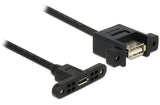 DeLOCK USB 2.0 Micro-B/A, 0.25m USB-kabel 0,25 m Micro-USB B USB A 0,48 Gbit/sek. Sort