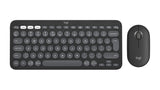 Logitech 920-012239 tastatur Mus inkluderet Universel RF trådløs + Bluetooth QWERTY US International Grafit